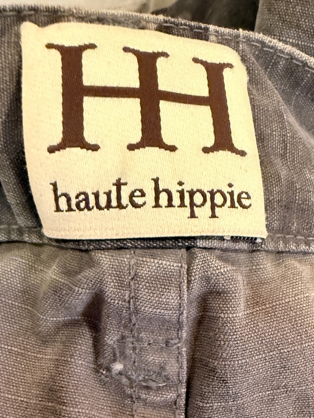 Haute Hippie Women’s Gray Camo Frayed Hem Button Fly Shorts Sz 26 - Picture 5 of 7